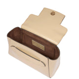 Borsa pelle donna con tracolla removibile Lucrezia, Beige