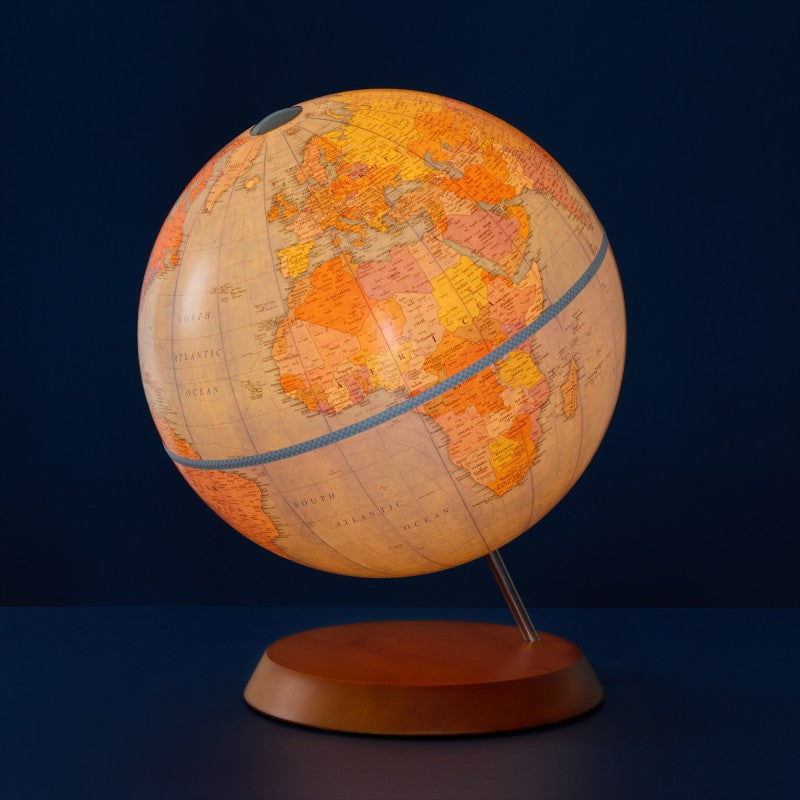 ZOFFOLI - Mappamondo geografico da scrivania, illuminato Azzurro