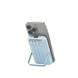 Garzini - Magsafe powerbank con cavi lightning USB-C e Micro-USB, Azzurro