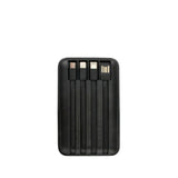 Garzini - Magsafe powerbank con cavi lightning USB-C e Micro-USB, Nero