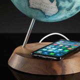 ZOFFOLI - Mappamondo da scrivania con ricarica wireless Bridge Indaco