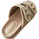 PATRIZIA PEPE - N.37 Ciabatta doppia fascia in rafia, Beige