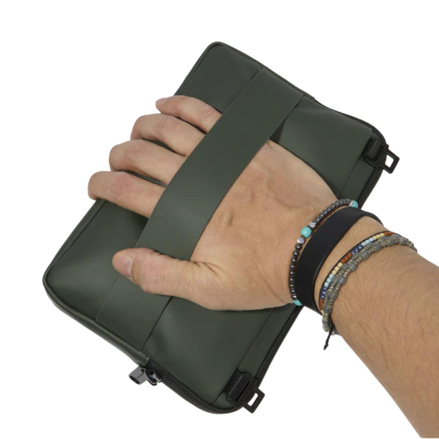 PIQUADRO - Pochette resistente all'acqua porta iPad®mini, Verde