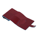 Portacarte in pelle con Bottone, Rosso