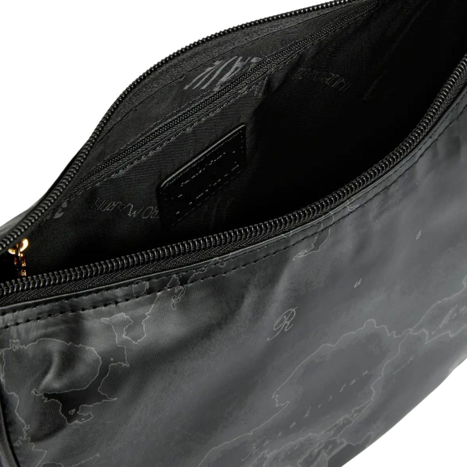 Alviero Martini - Tracolla a mezzaluna piccola Geo Soft S006, Nera