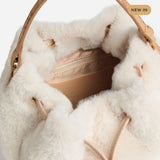 Alviero Martini - Secchiello in pelliccia sintetica, Panna