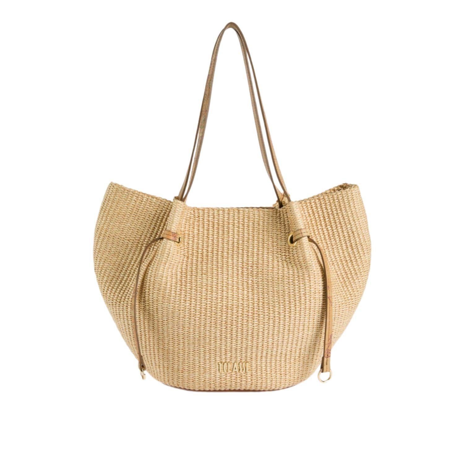 ALVIERO MARTINI - Borsa Shopping geo Bambù, Naturale