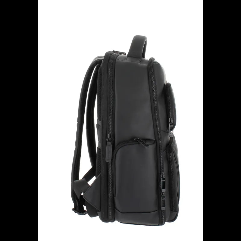 PIQUADRO -Zaino porta pc da 15,6 in tessuto impermeabile, Nero