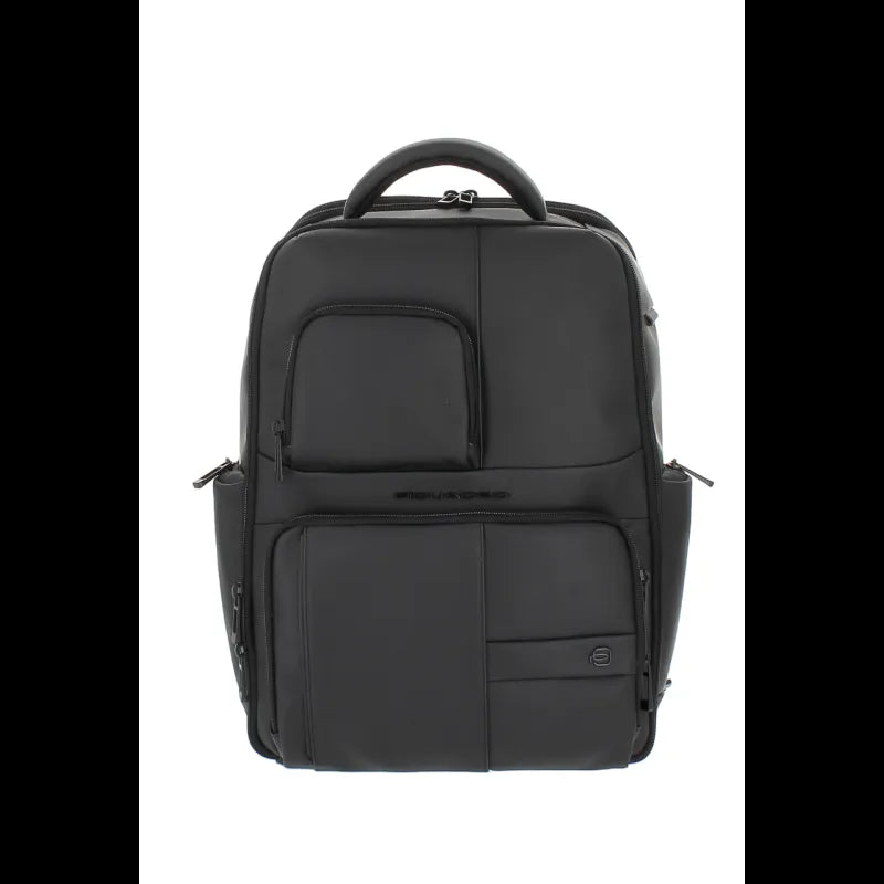 PIQUADRO -Zaino porta pc da 15,6 in tessuto impermeabile, Nero