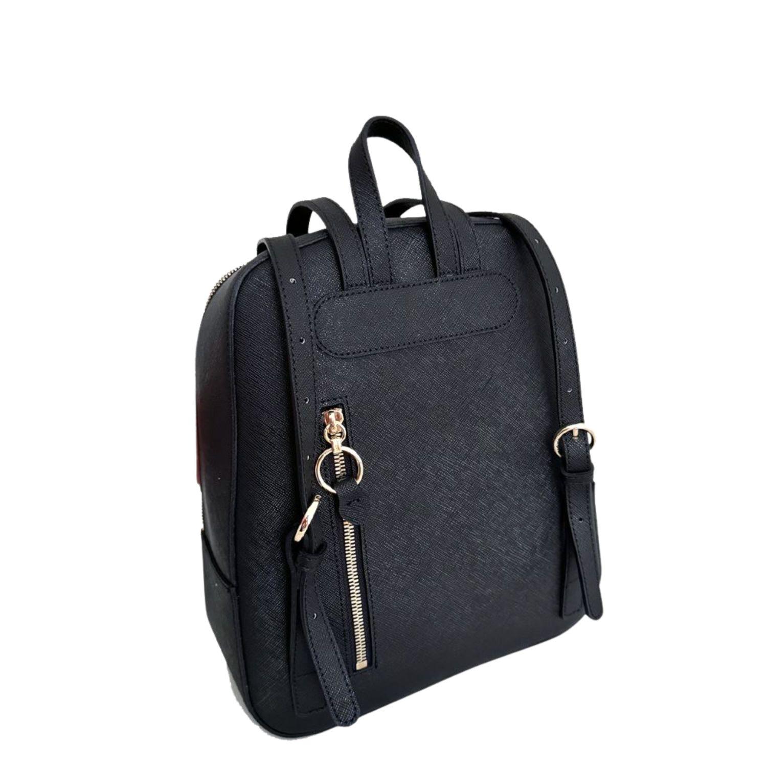 Zaino in saffiano, Nero