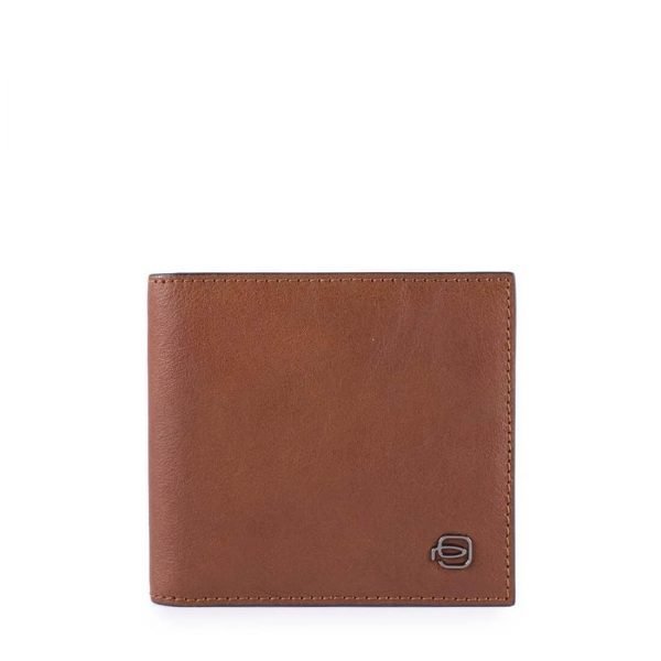 PIQUADRO - Portabanconote e carte di credito in pelle RFID Black Square - Marrone outlet online Gift42 Boutique Rimini