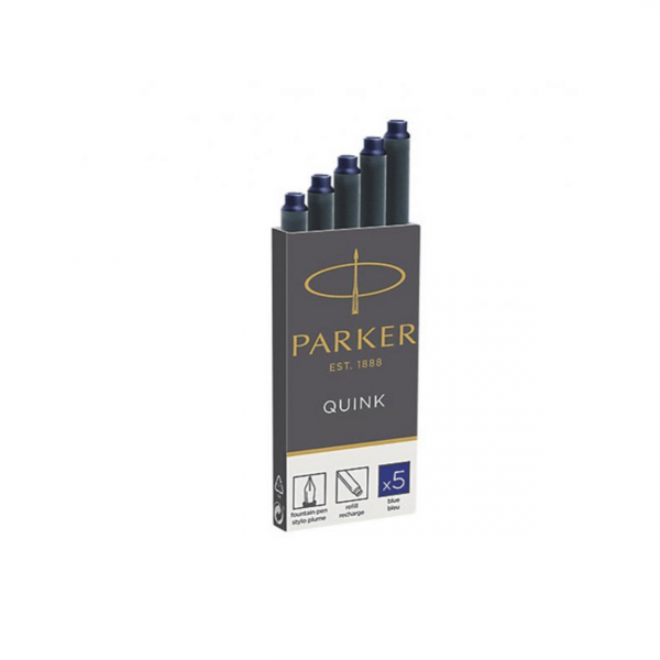 PARKER - 5 Cartucce Quink Blue outlet online Gift42 Boutique Rimini