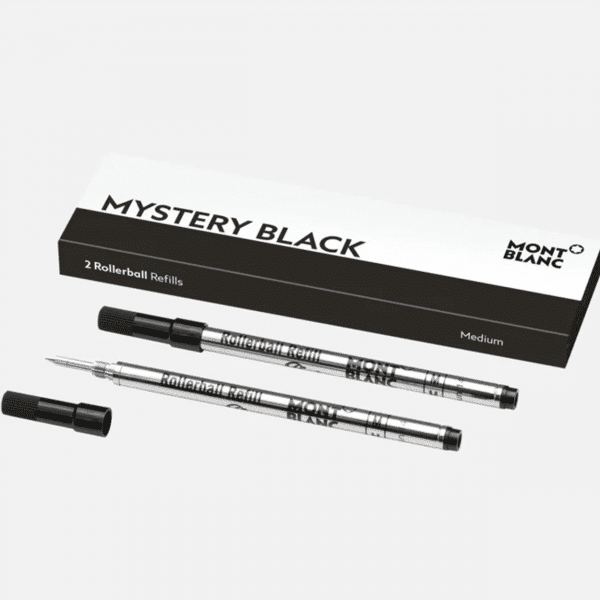 MONTBLANC - 2 refill per roller (M) Mystery Black (nero) outlet online Gift42 Boutique Rimini