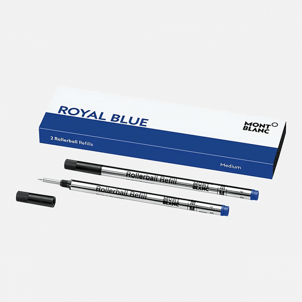 MONTBLANC - 2 refill per roller (M), Royal Blue (blu) outlet online Gift42 Boutique Rimini