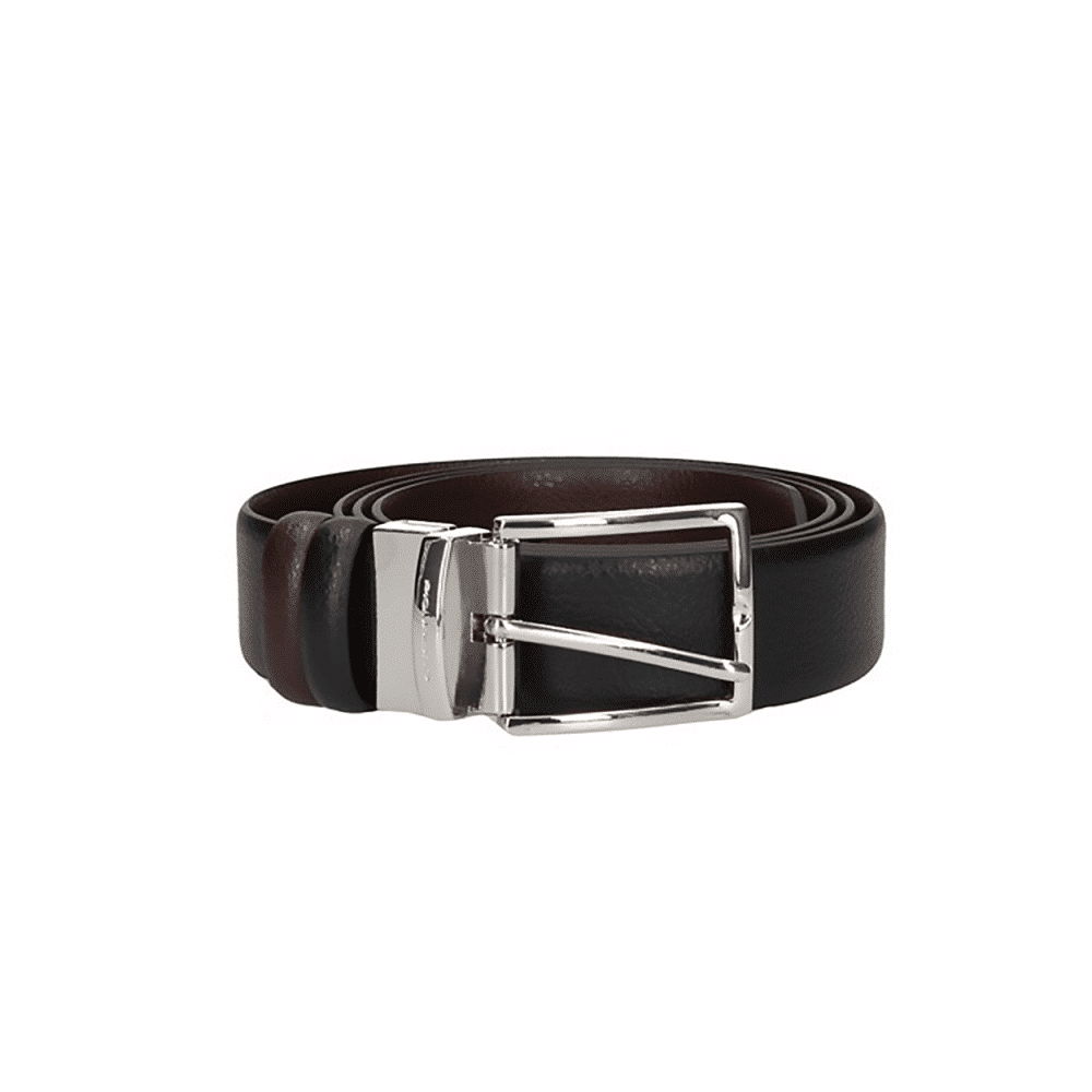 PIQUADRO - Cintura in pelle reversibile con fibbia ad ardiglione Modus Nero/Marrone outlet online Gift42 Boutique Rimini